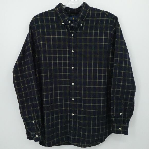 Ralph Lauren Shirt Mens XL Plaid Classic Fit Button‎ Down Long Sleeve Pocket - Picture 1 of 12